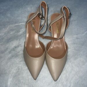 Dream Pairs Beige Pointed Toe Heels